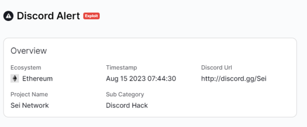 Sei Network Discord Hacked! Beware of Suspicious Links to Stay Safe